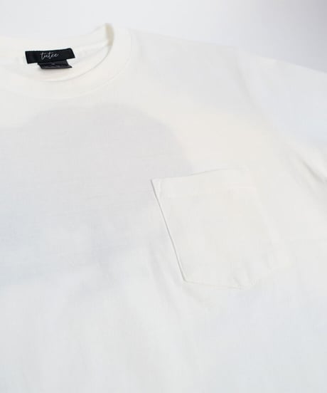 夜景と新幹線  ポケットTシャツ ホワイト