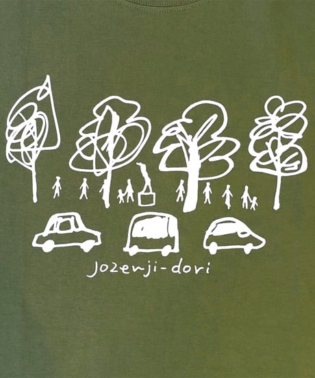 Jozenji通り　ロングスリーブTシャツ　オリーブ
