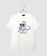 スケートだるま Tシャツ 　ホワイト