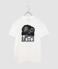 花火大会 ポケットTシャツ ホワイト