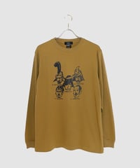 チームBUSHO　ロングスリーブTシャツ　ブラウン