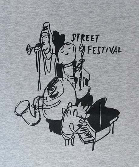 Jazz Band　ロングスリーブTシャツ　ミックスグレー
