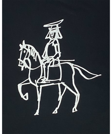 政宗騎馬像 Tシャツ　ブラック