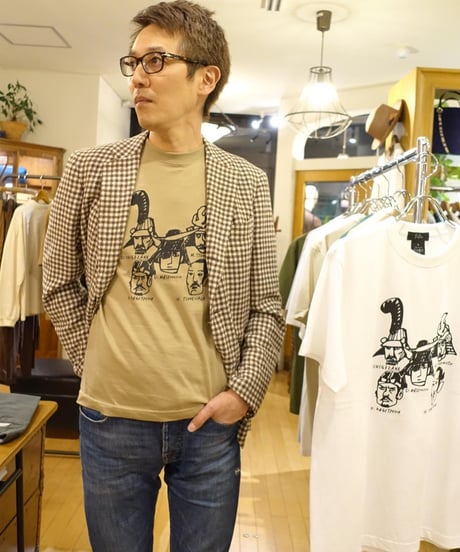 チームBUSHO Tシャツ　ダークベージュ