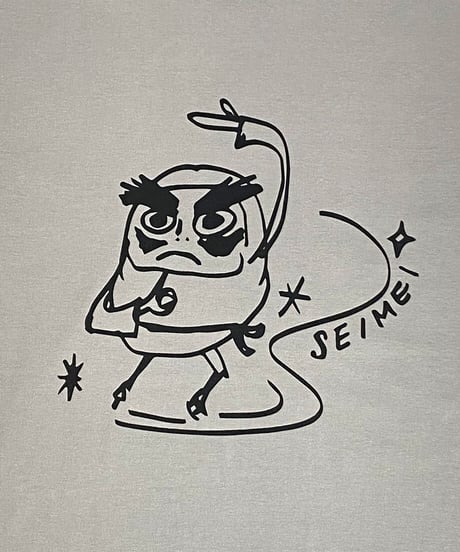スケートだるま Tシャツ　ライトグレー
