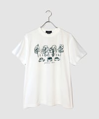 Jozenji通り Tシャツ　ホワイト×グリーン