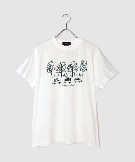 Jozenji通り Tシャツ　ホワイト×グリーン