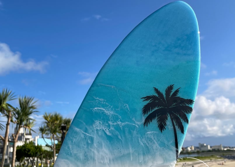 N様【波のボード】受注制作/サーフボード 23” (58.5cm) | Resin Art S