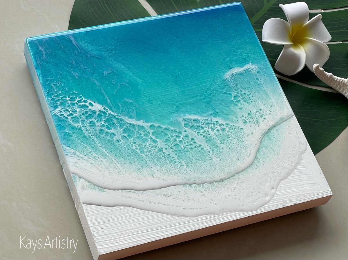 レジンアート【波のキャンバス】受注制作 | Resin Art Shop Kays Artistry