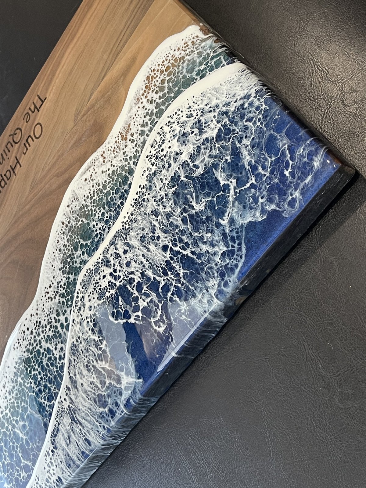 ☆波のアートボード☆W41㎝×D24㎝×H2㎝☆ レジン