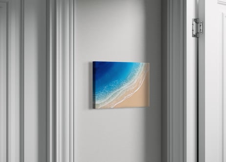 レジンアート【波のキャンバス】★現品　MDFキャンバス　333×242mm　海アート