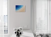 レジンアート【波のキャンバス】★現品　MDFキャンバス　333×242mm　海アート