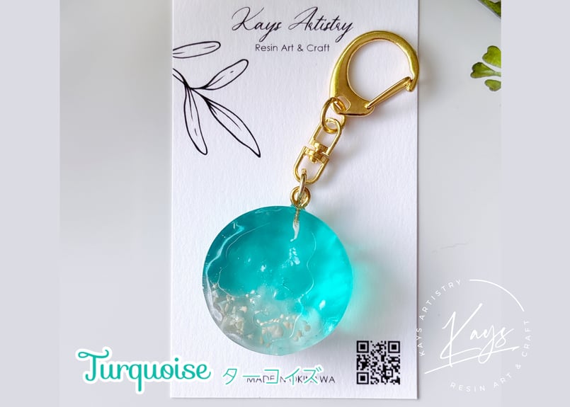 海のかけら キーホルダー 【沖縄の星の砂入り】/ 海の欠片 | Resin Art