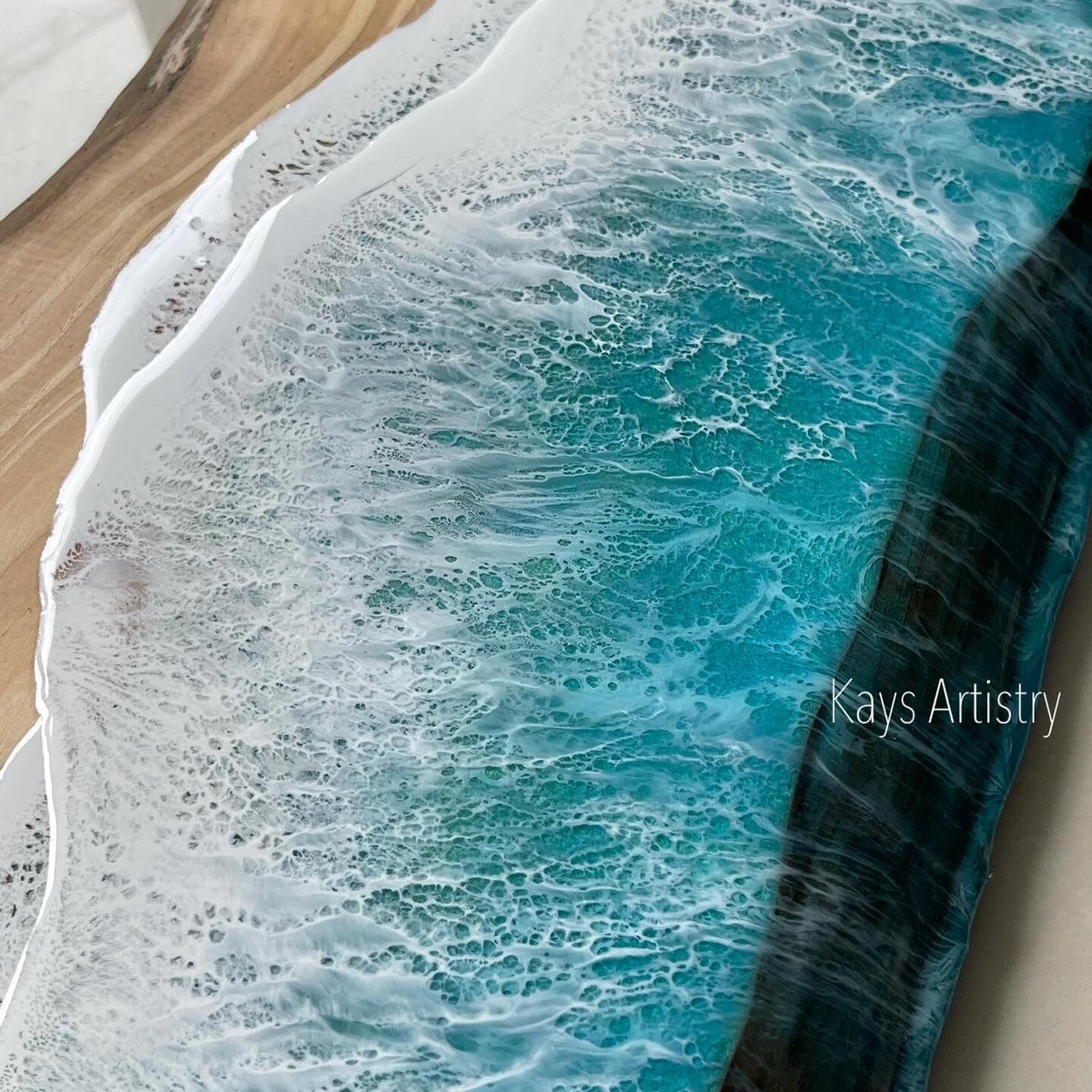 ホームデコ】受注制作 琉球松オーシャンアート/Home Decor | Resin Art