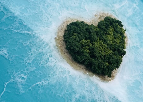 レジンアート【3D波アート】受注制作/Heart Island 海アート　ウェディング記念品