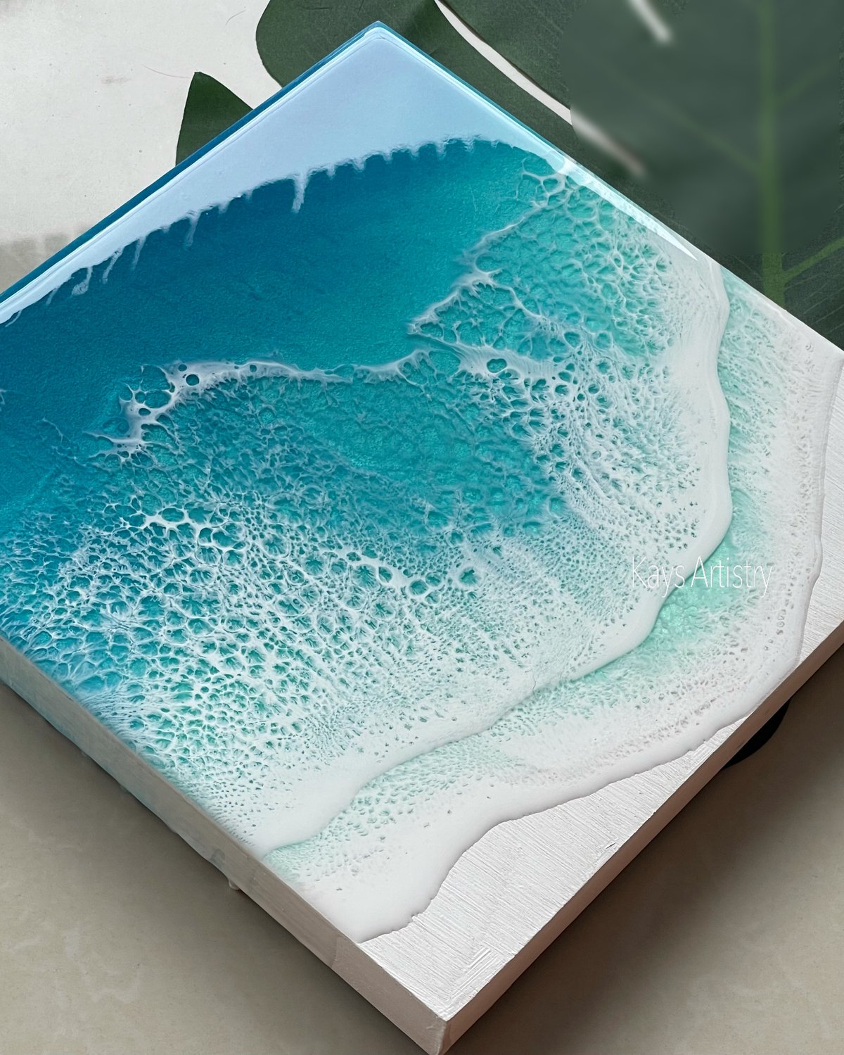 レジンアート【波のキャンバス】受注制作 | Resin Art Shop Kays Artistry