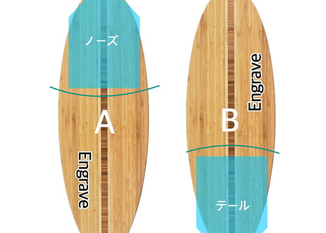 【波のボード】受注制作/サーフボード 23” (58.5cm)