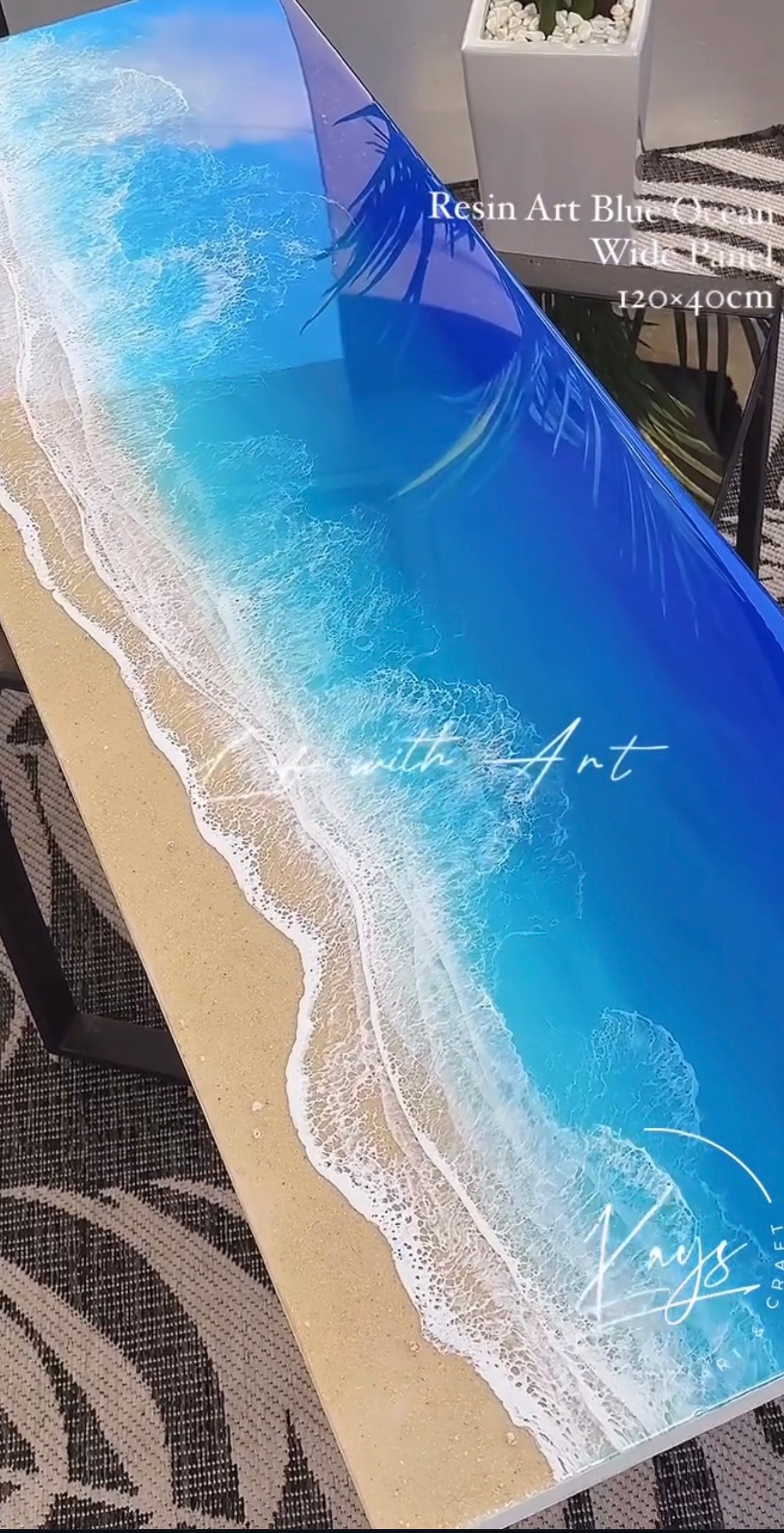 wing様専用テクスチャーアート・波・大きいサイズ＊キャンバス