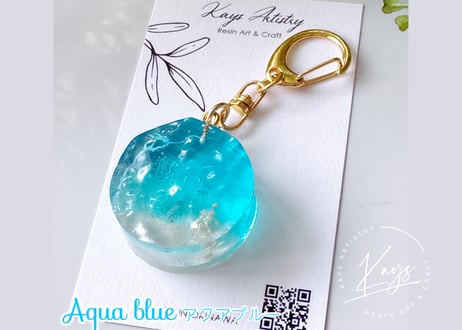 海のかけら　キーホルダー　【沖縄の星の砂入り】/ 海の欠片
