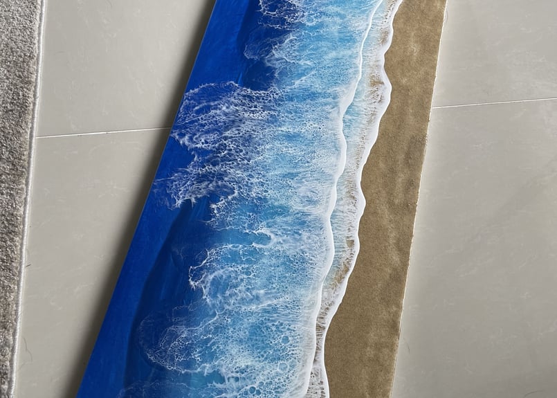 90cm×30cm 海アート ブルーオーシャン レジンアート 90cm×30cm 海アート ブルーオーシャン レジンアート