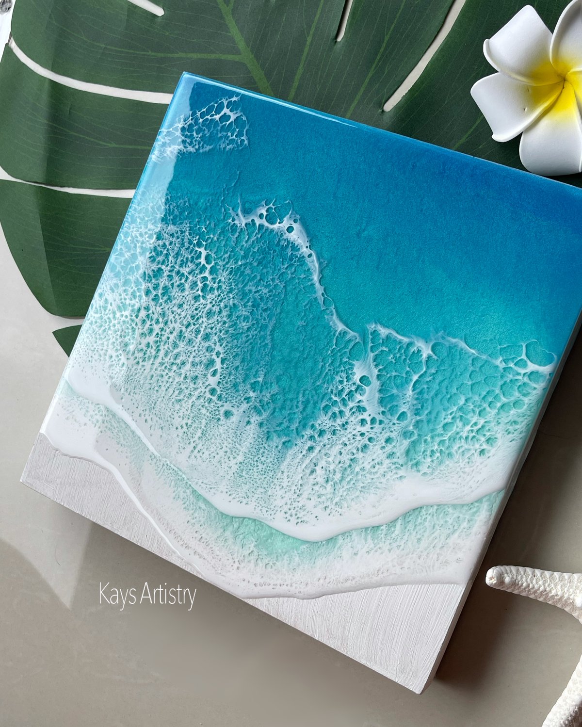 レジンアート【波のキャンバス】受注制作 | Resin Art Shop Kays Artistry