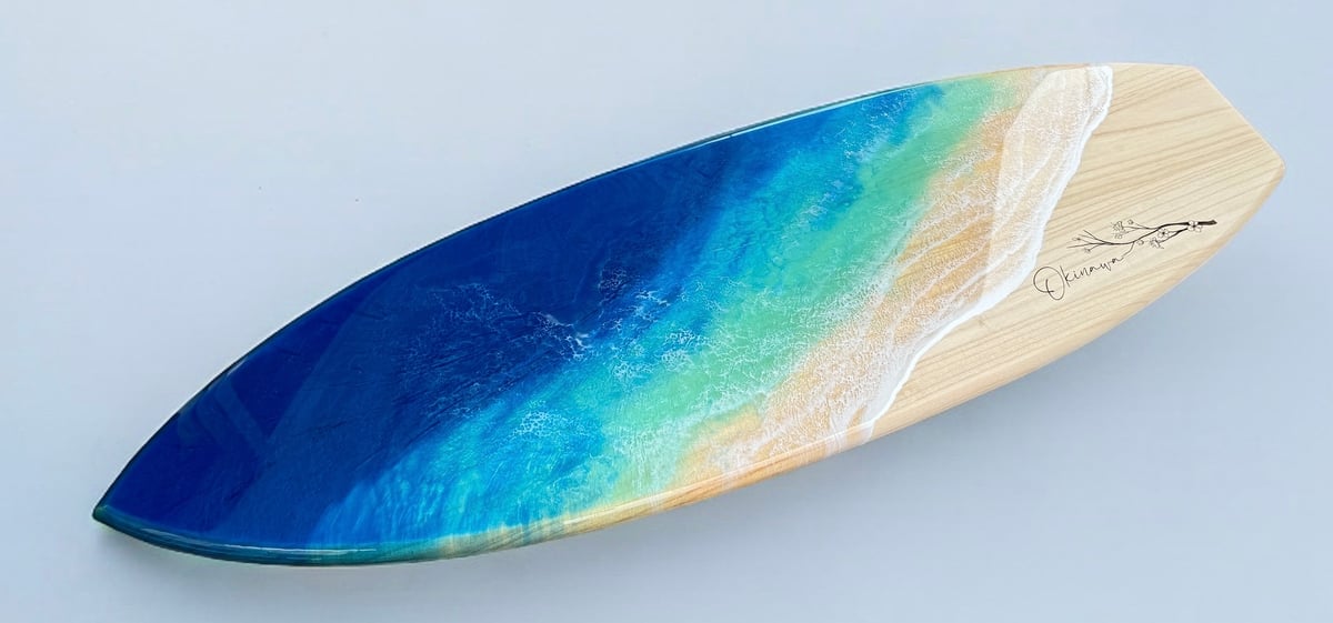 N様【波のボード】受注制作/サーフボード 23” (58.5cm) | Resin Art S