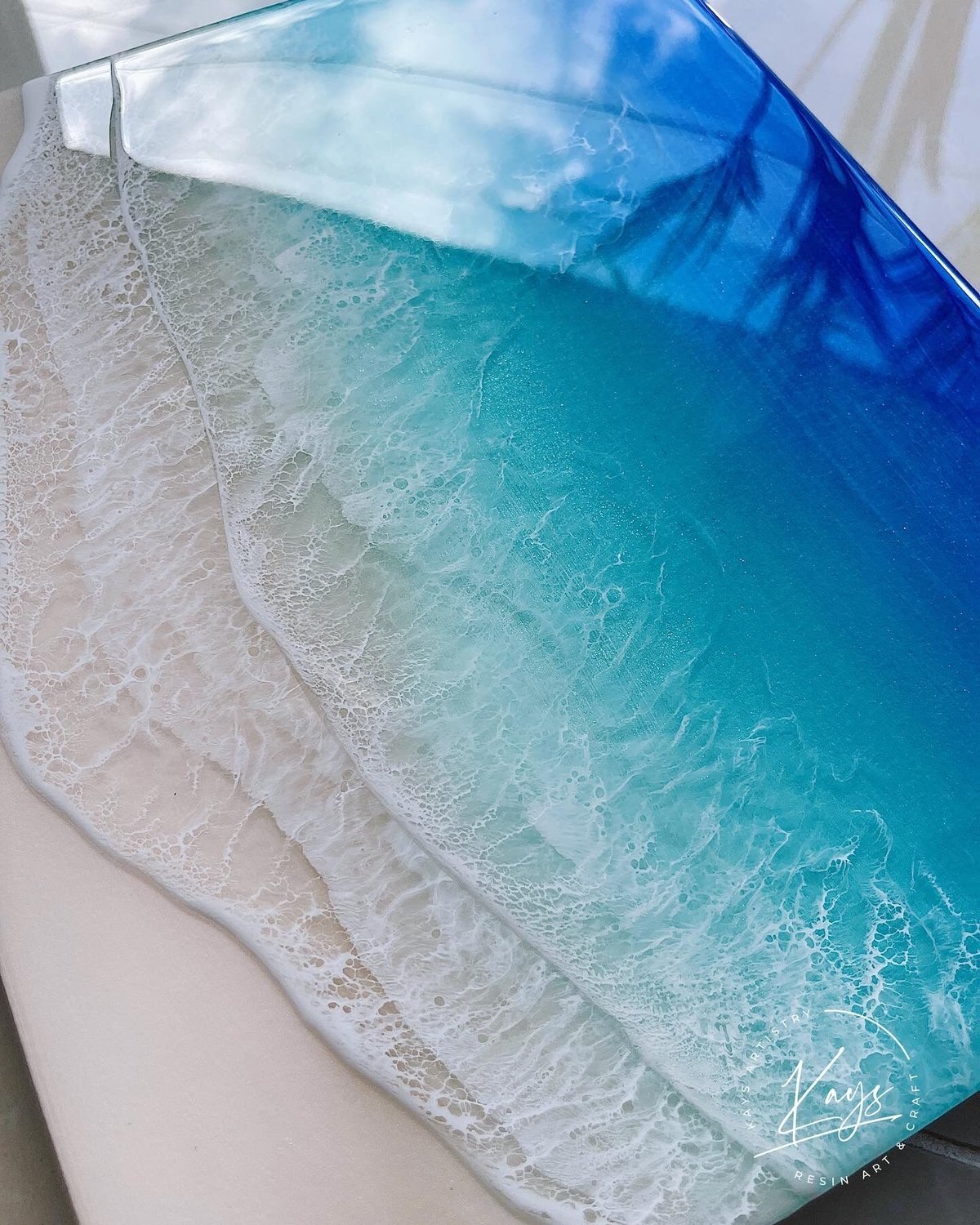 ☆受注制作 レジンアート【波のキャンバス】受注制作 A4サイズ約210mm