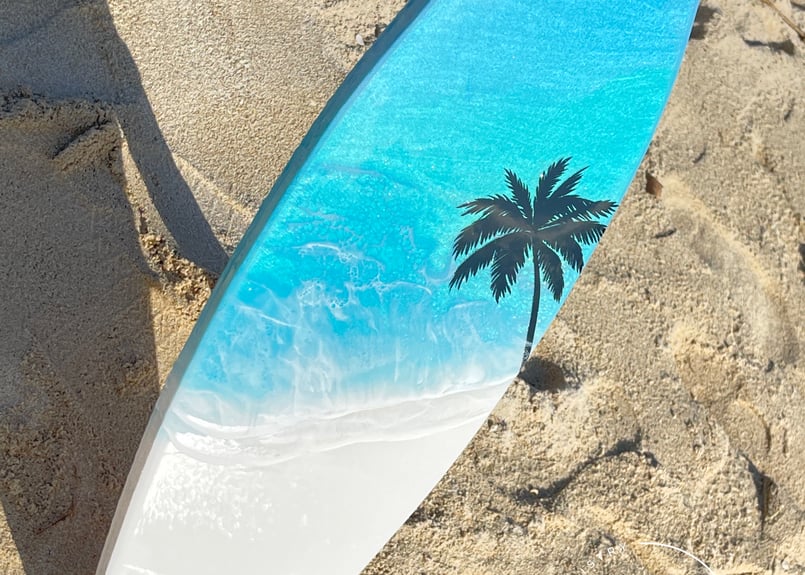 N様【波のボード】受注制作/サーフボード 23” (58.5cm) | Resin