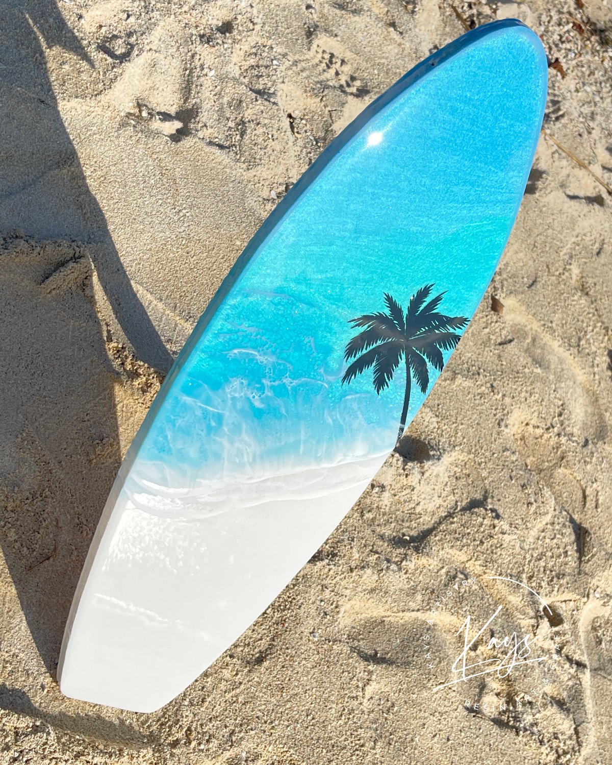 N様【波のボード】受注制作/サーフボード 23” (58.5cm) | Resin Art S