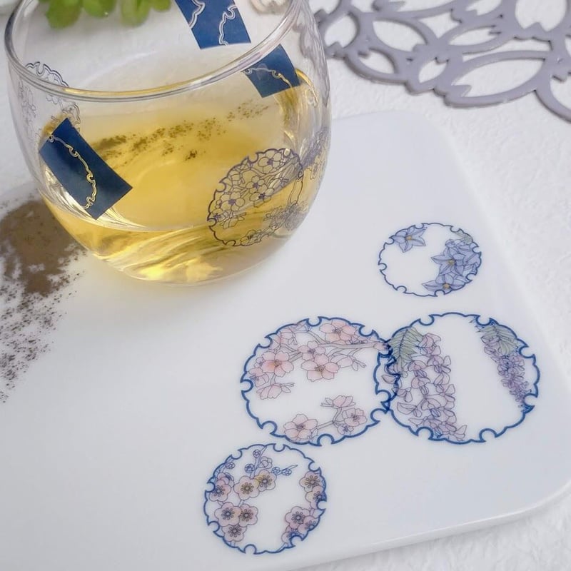 ガラス用 花雪輪転写紙 紺 | HARU-RU STORE