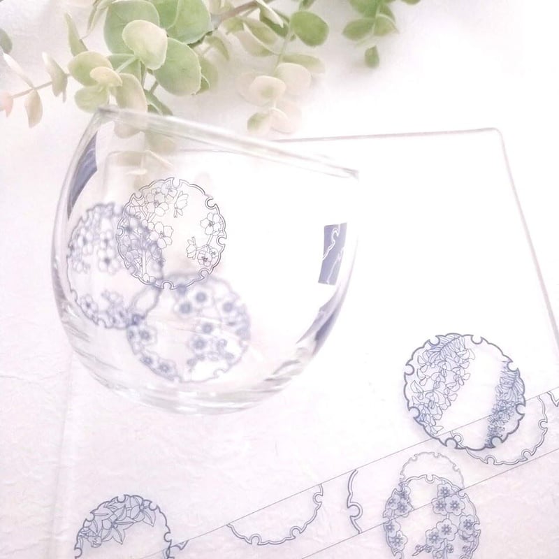 ガラス用 花雪輪転写紙 紺 | HARU-RU STORE