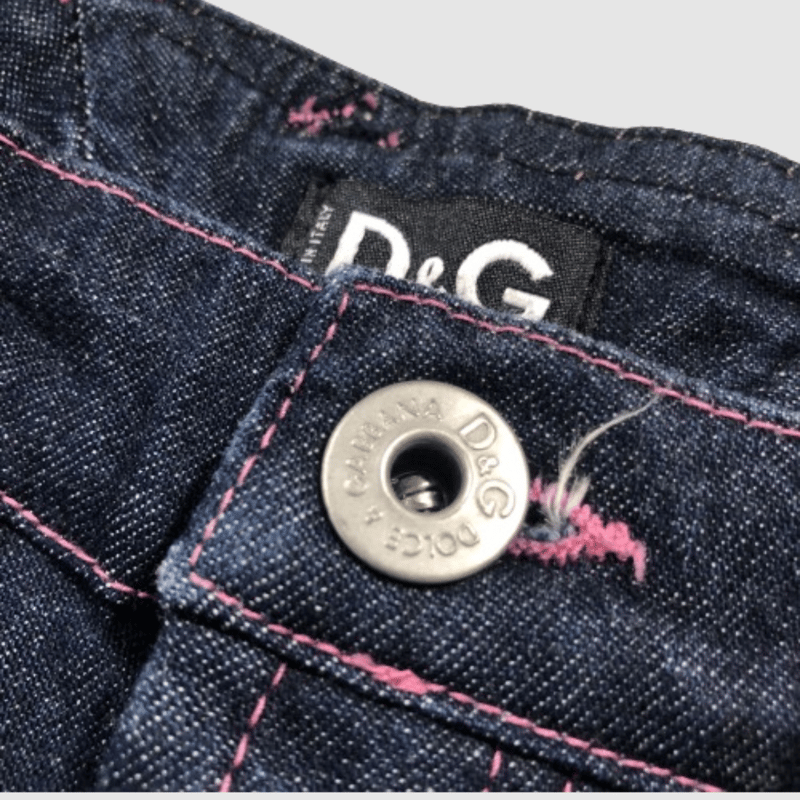 ドルチェ&ガッバーナ - D&G - ウエストレザーデニムパンツ | MoDeNeW