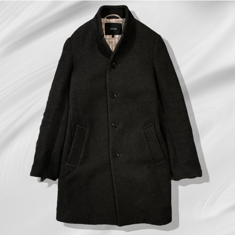 【美品】アルアバイル-allureville-メルトンウールロングコート アルアバイル-allureville-メルトンウールロングコート | MoDeNeW