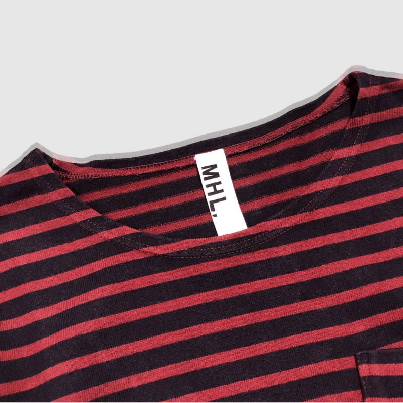 マーガレットハウエル-MHL.-ボーダーロングカットワンピース