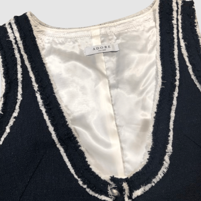 【美品】アドーア-ADORE-ツイードフリンジジャンパースカート 美品】アドーア-ADORE-ツイードフリンジジャンパースカート 【公式通販】