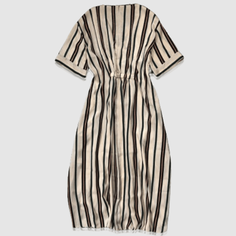 ザラ - ZARA - ロングフレアストライプワンピース