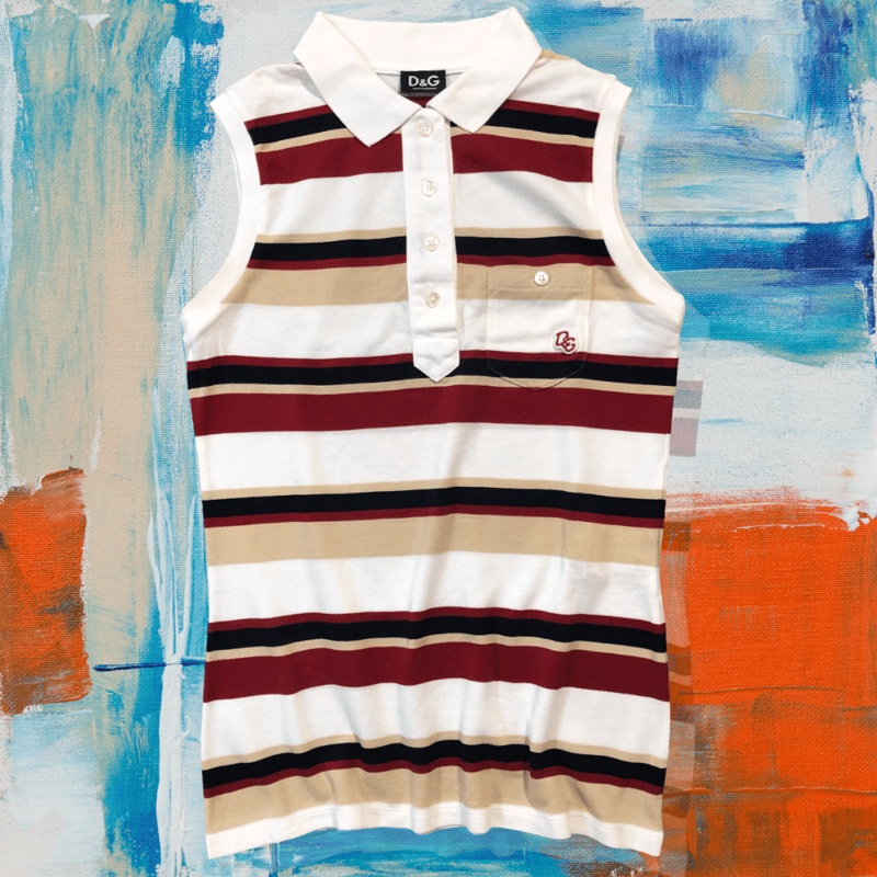 DOLCE&GABBANA ドルチェアンドガッバーナ ポロシャツ ノースリーブ ドルチェ&ガッバーナ-D&G-ノースリーブポロシャツ | MoDeNeW