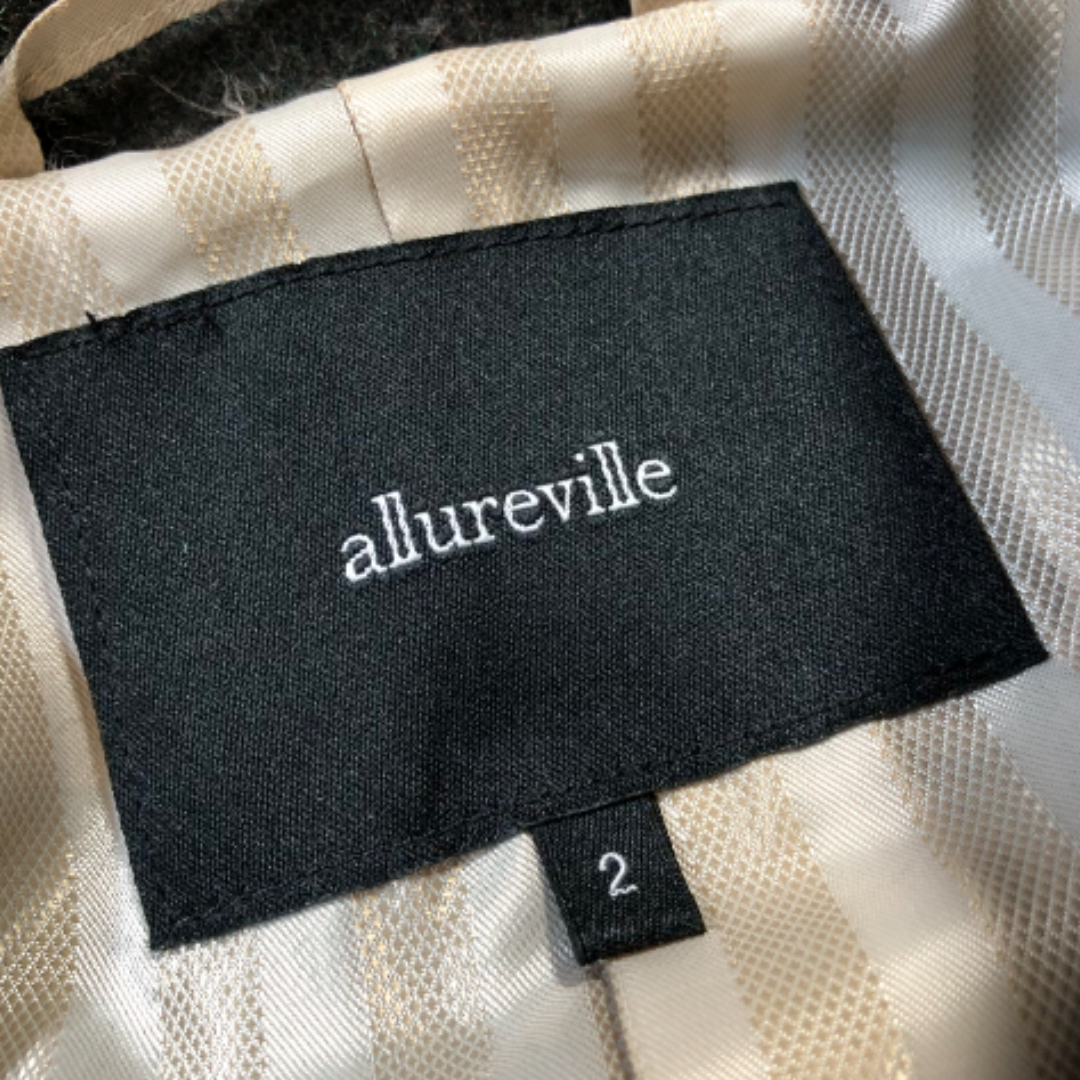 【美品】アルアバイル-allureville-メルトンウールロングコート アルアバイル-allureville-メルトンウールロングコート | MoDeNeW