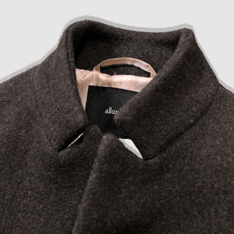 【美品】アルアバイル-allureville-メルトンウールロングコート アルアバイル-allureville-メルトンウールロングコート | MoDeNeW