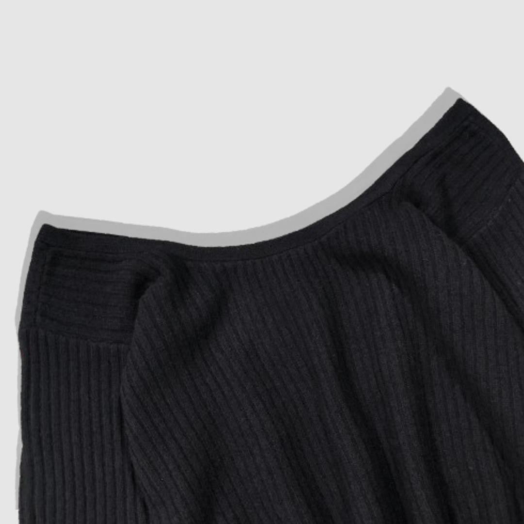【美品】ロク-Roku- オープンネックリブニット 6 (ROKU) - 【美品】ロク-Roku- オープンネックリブニットの通販 by