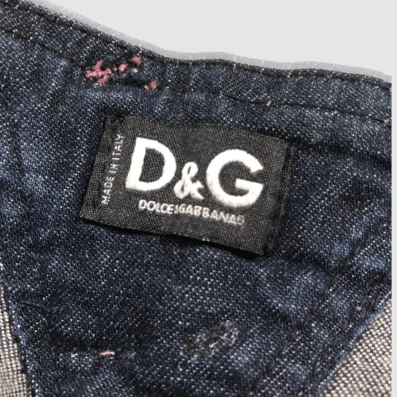 ドルチェ&ガッバーナ - D&G - ウエストレザーデニムパンツ | MoDeNeW