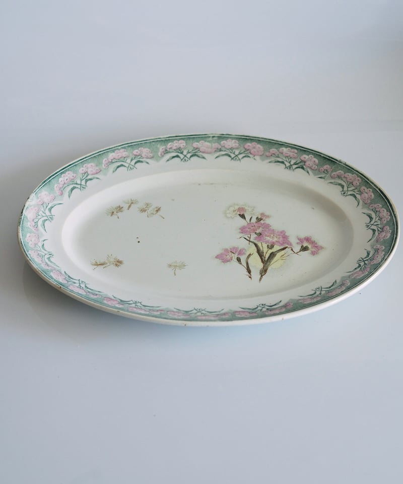 クレイユモントロー 綿毛が舞うオーバル皿 | chez Augustins