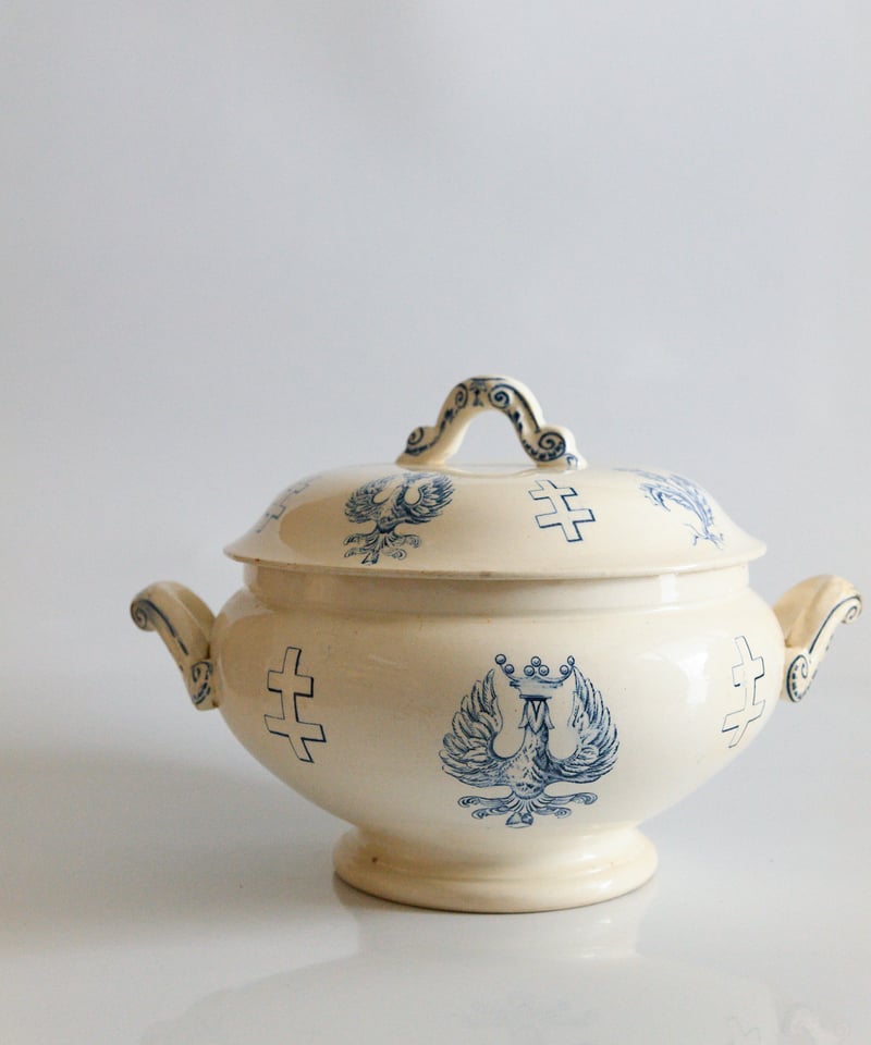 ◆希少◆19世紀リュネヴィル窯ロレーヌ十字ラヴィエサルグミンヌジアンオクトゴナル ◇希少◇19世紀リュネヴィル窯ロレーヌ十字ラヴィエサルグミンヌジアン