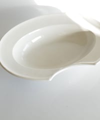 モントロー窯 1820年代 ファイアンスフィン 花リム大皿 | chez Augustins