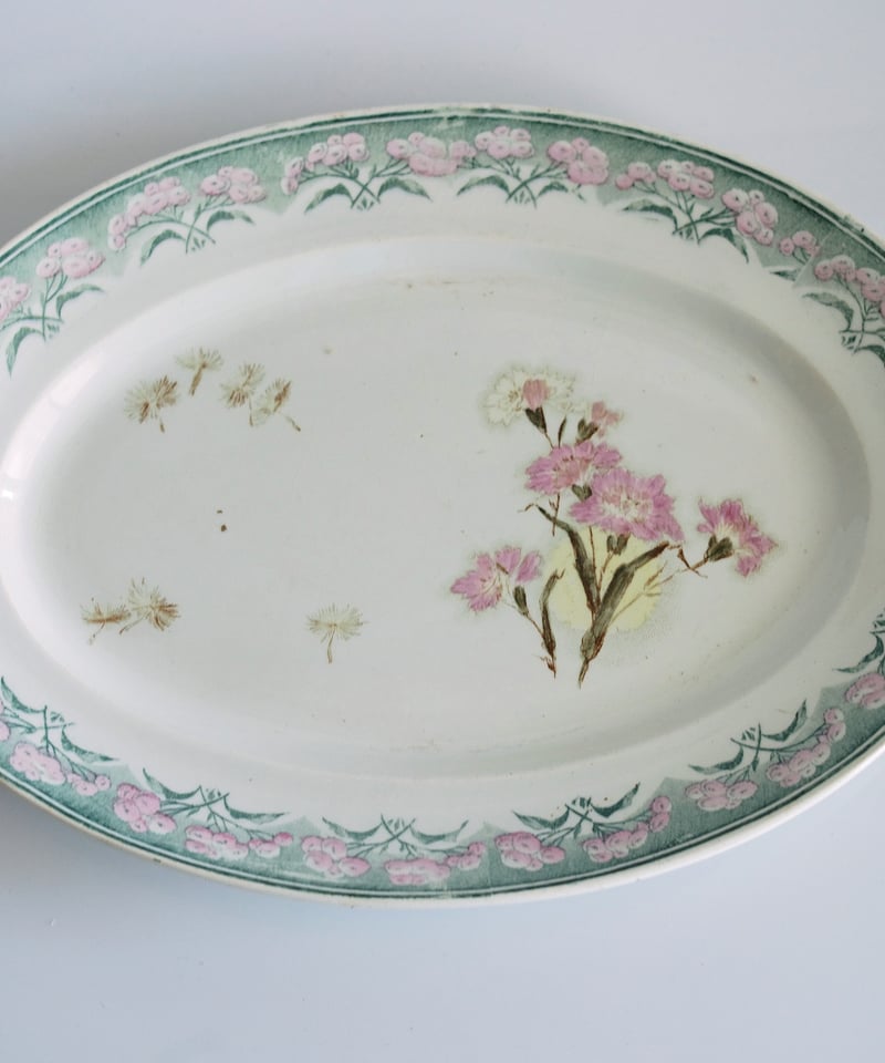 クレイユモントロー 綿毛が舞うオーバル皿 | chez Augustins