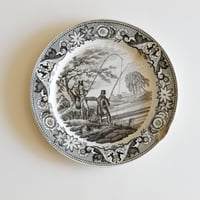 クレイユ窯 月桂樹モチーフのプレート B | chez Augustins クレイユ窯 月桂樹モチーフのプレート B | chez Augustins