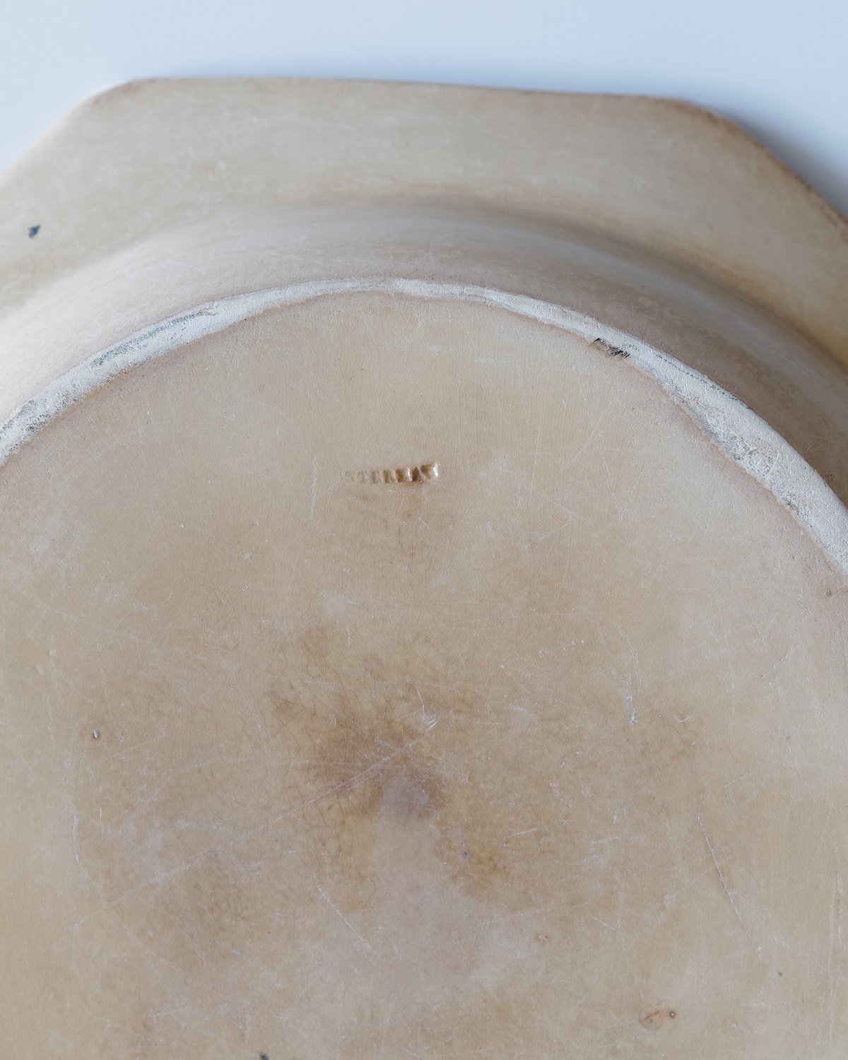 モントロー窯 1820年頃 枯れ果てたオクトゴナル 大皿 モントロー窯 1820年頃 枯れ果てたオクトゴナル 大皿 | chez