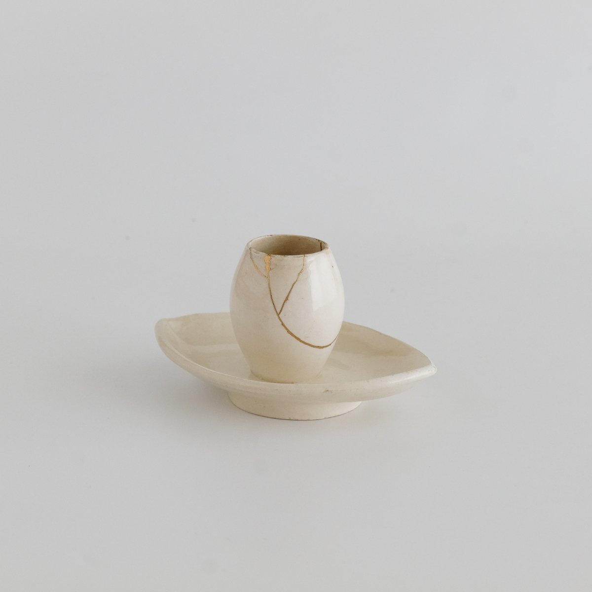 ファイアンスフィン マスタード入れ 金継ぎ ファイアンスフィン マスタード入れ 金継ぎ | chez Augustins