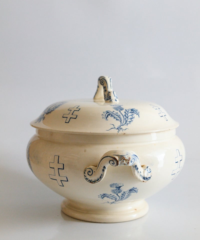 Luneville リュネヴィル ロレーヌ十字 アザミ 王冠鷲 珍しい深皿 I