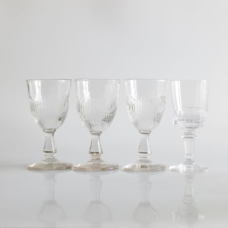 SOLD!【送料込】アンティーク ビストロ グラス 5個セット SOLD!【送料込】アンティーク ビストロ グラス 5個セット